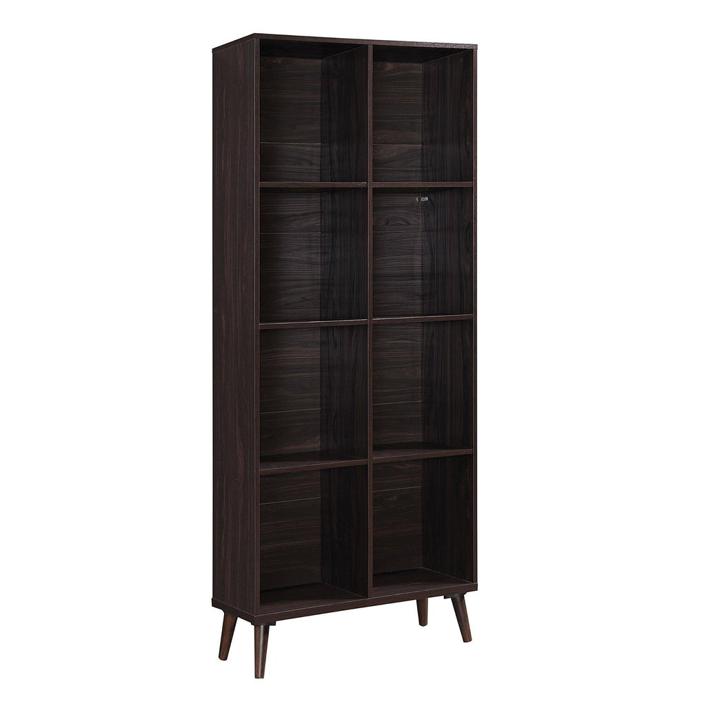 Brown Classical Style 4-Shelves Rectangular Bookcase E869871