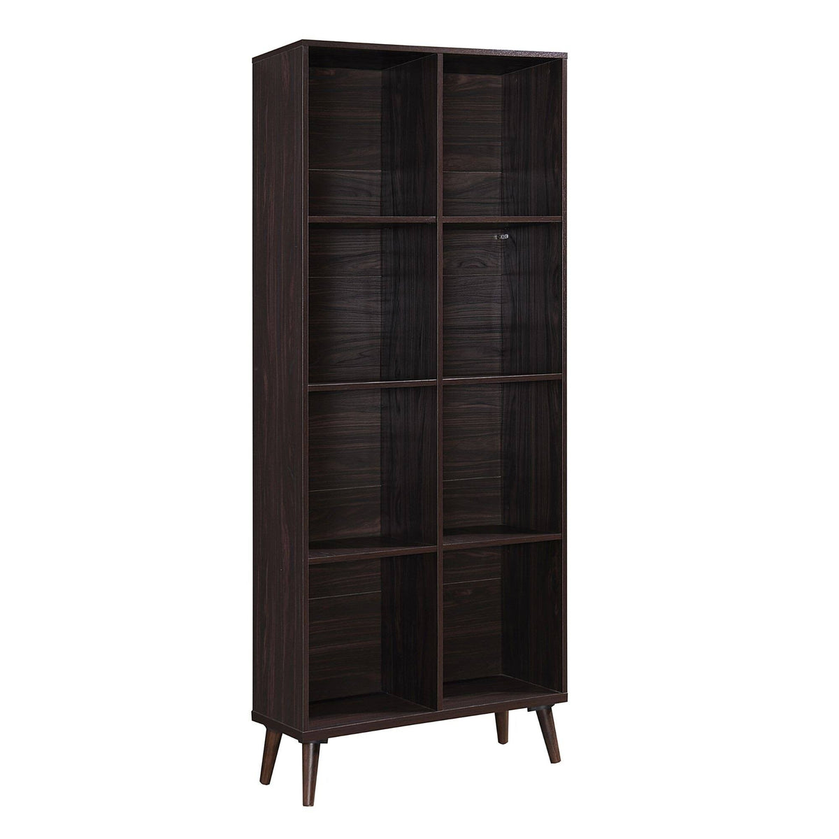 Brown Classical Style 4-Shelves Rectangular Bookcase E869871