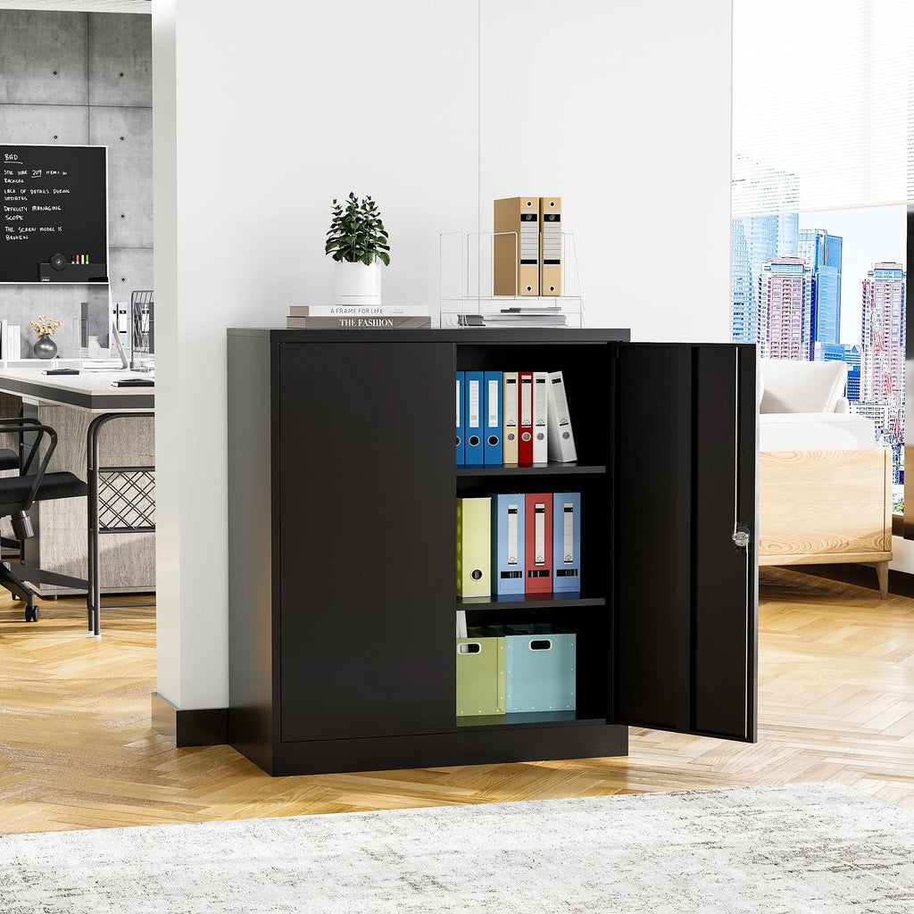 Metal Storage Cabinet with 2 Adjustable Shelves A650