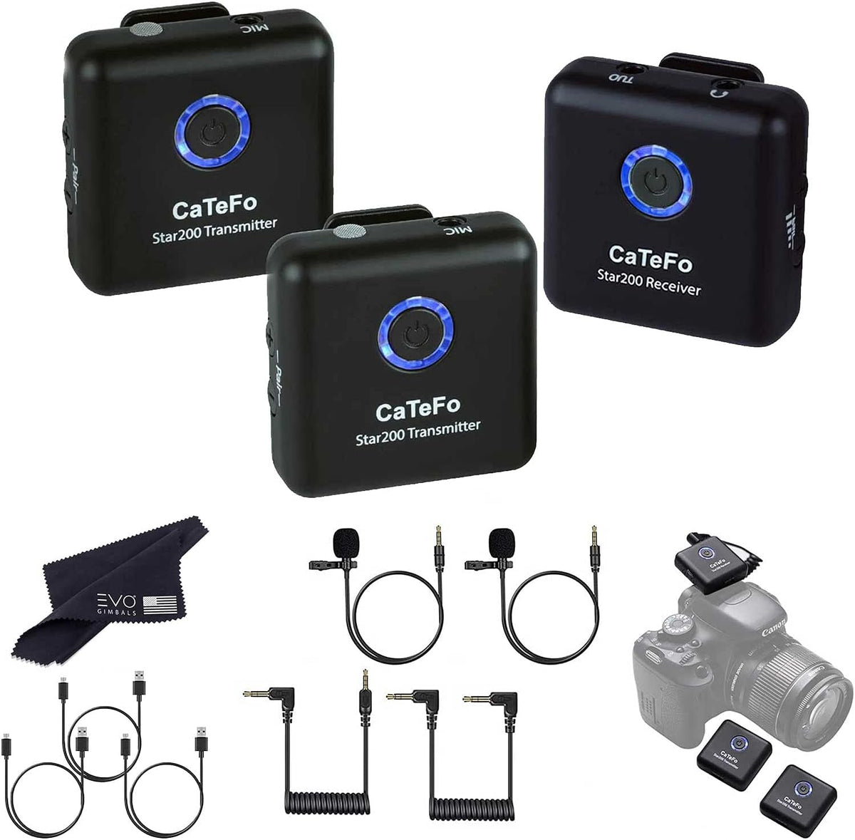 Dual Channel Wireless Microphone System with Lavalier X40884