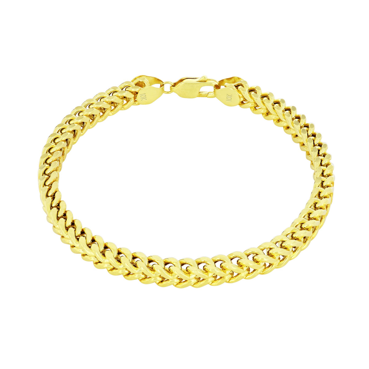 10k Yellow Gold 5mm Franco Chain Bracelet O49803