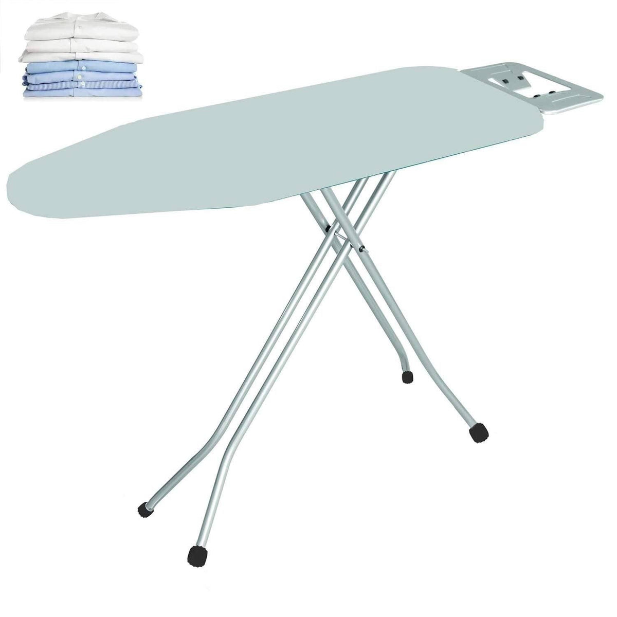 Heat Resistant Folding Ironing Board Set with Retractable Iron Rest Y957925