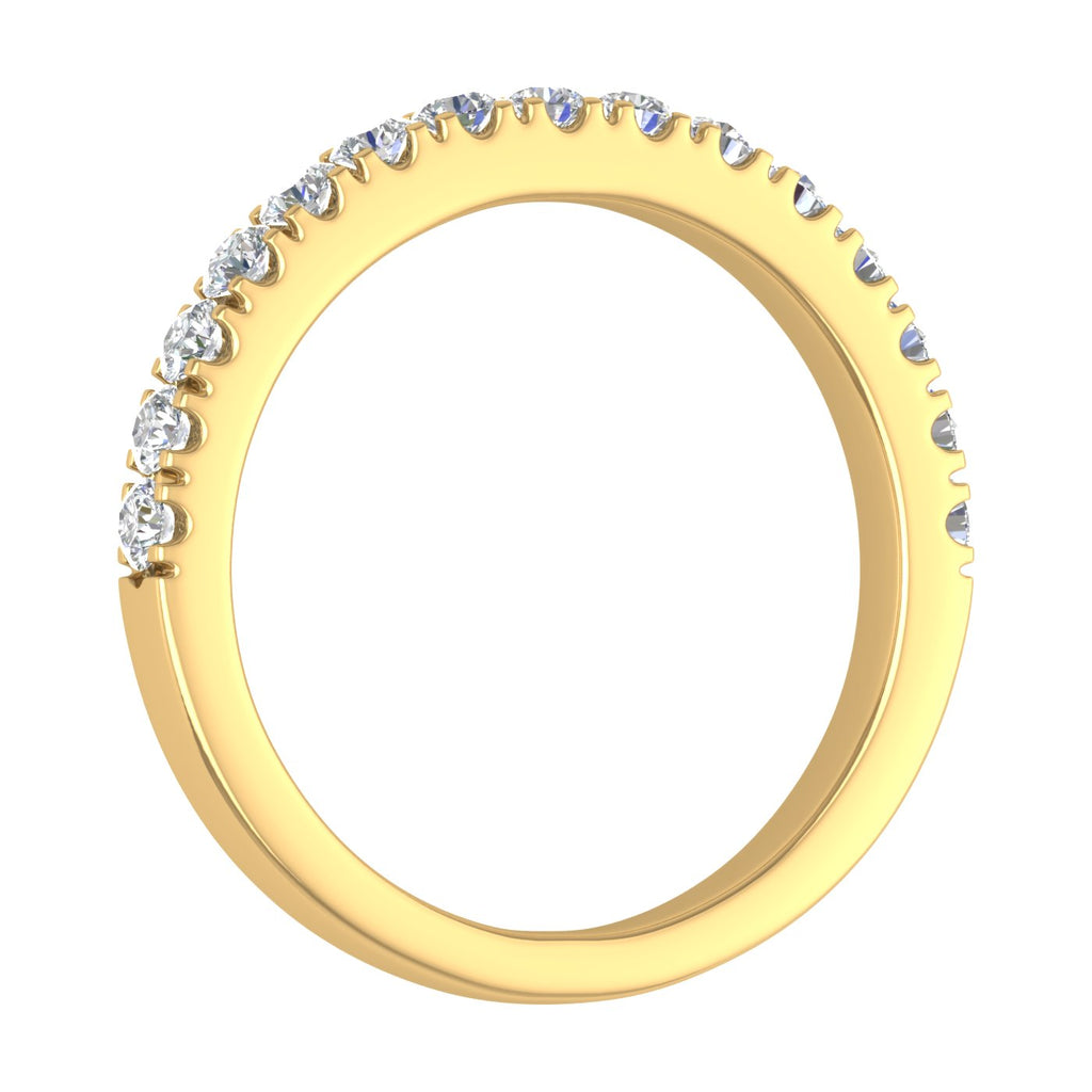 14K Yellow Gold Diamond Wedding Band Ring U98952