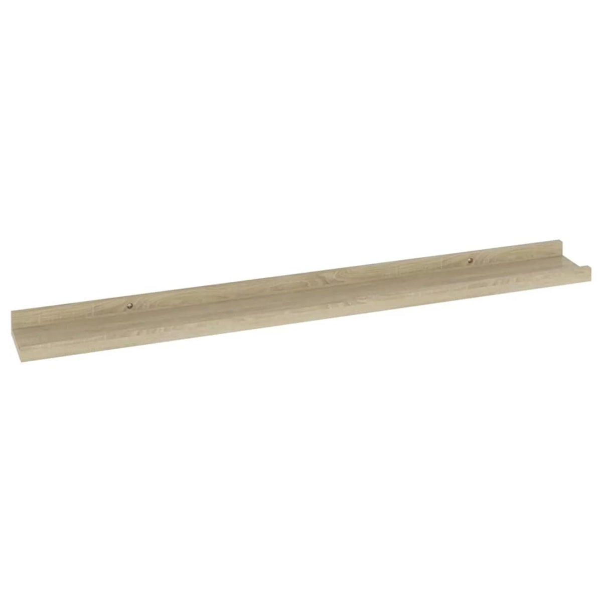 2 Piece MDF Floating Shelves Sonoma Oak 31.5 x 3.5 x 1.2 Inches M261624