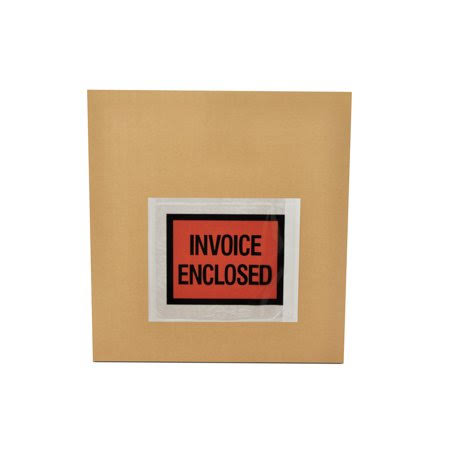 Clear Full Face Packing List Envelopes 4.5 x 5.5 Inch V23135