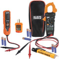 Electrical Voltage Test Kit with Clamp Meter, Three Testers, Test Leads, Pouch and Batteries D652
