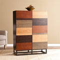 Multi Tonal Wood and Black Bar Cabinet X75726