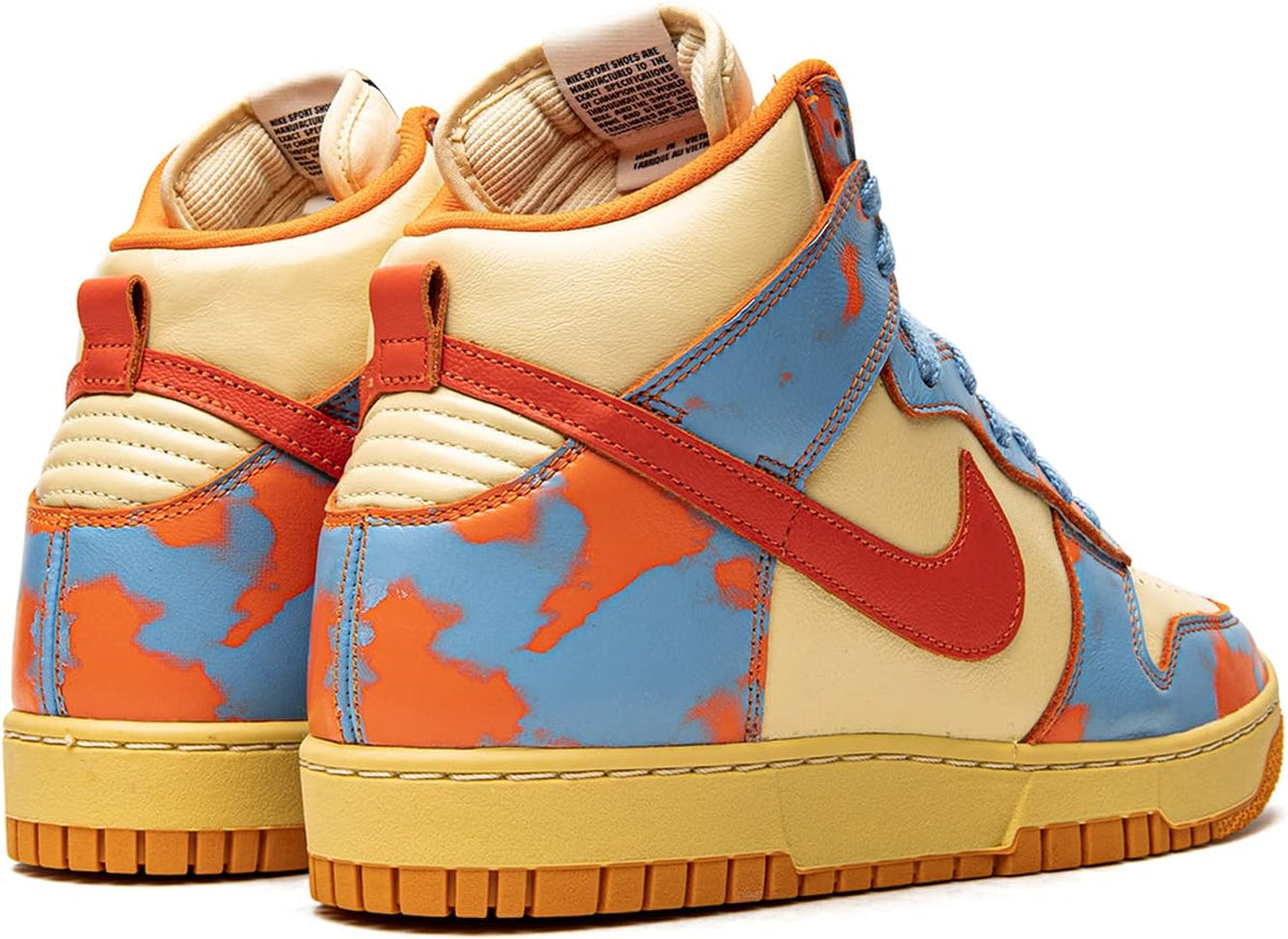 Orange Acid Wash High Top Sneakers W451127