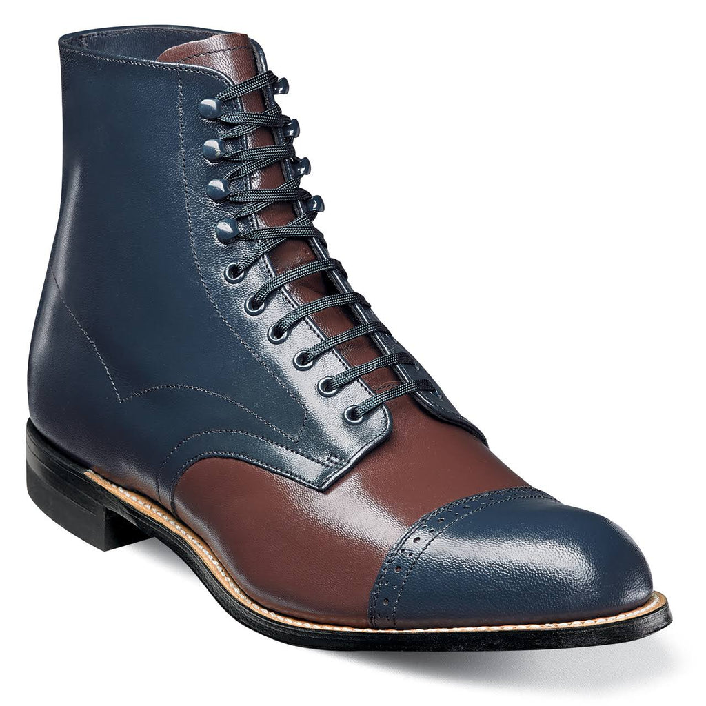 Navy/Brown Kidskin Leather Shoes D390435