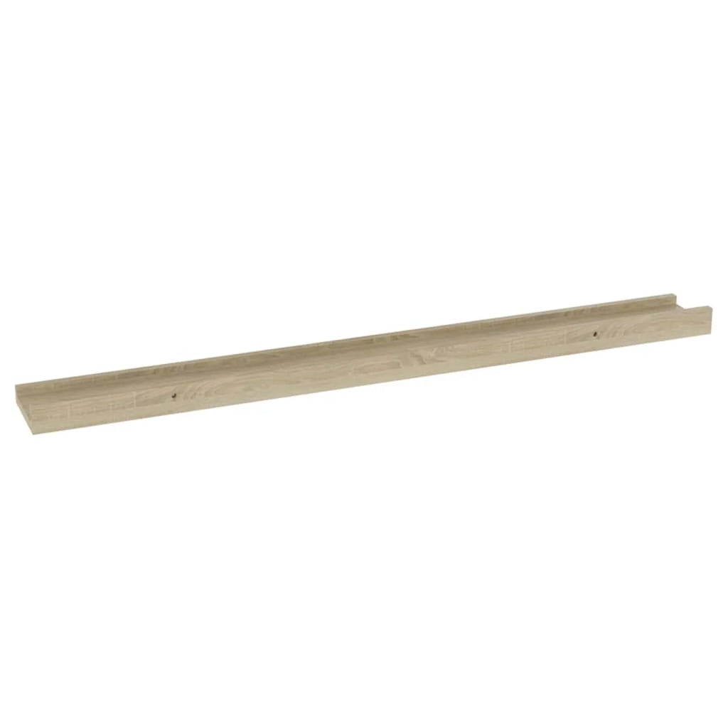 2 Piece MDF Floating Shelves Sonoma Oak 31.5 x 3.5 x 1.2 Inches M261624