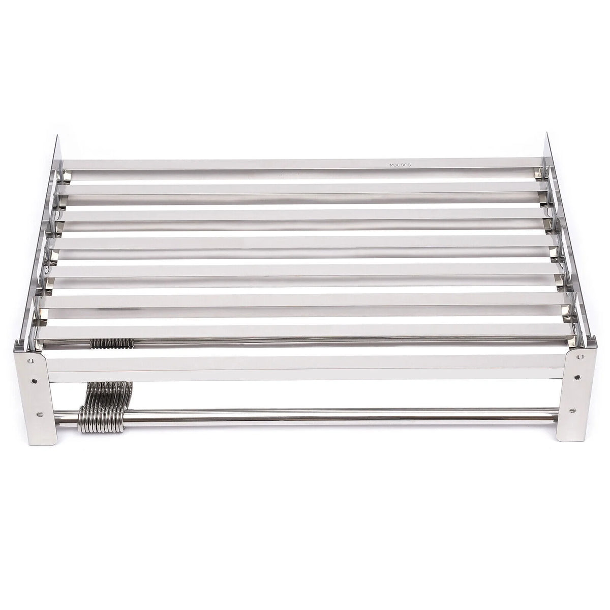 Wall Mount Microwave Oven Shelf Storage Bracket with 12 Hook Stainless O6040