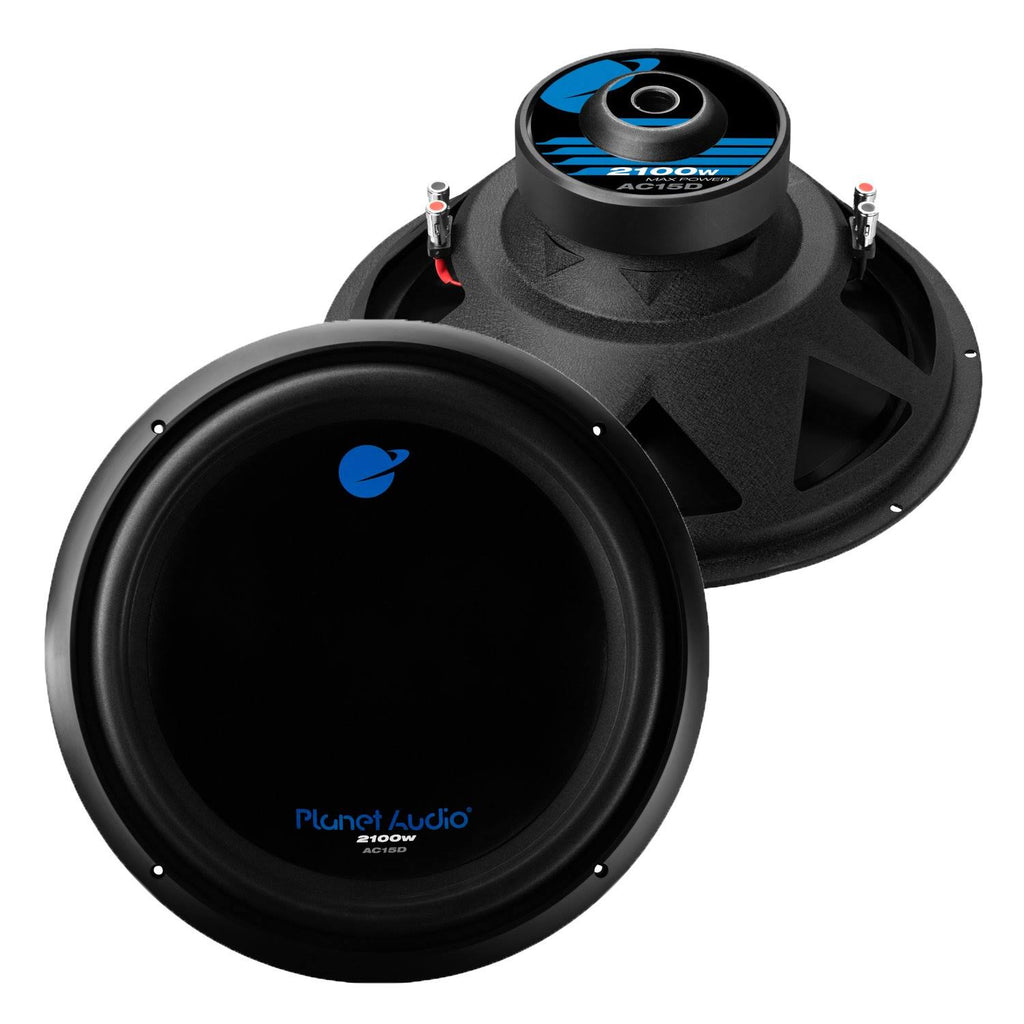15-inch 2100W Car Power Subwoofer DVC 4 Ohm 2-Pack D680215