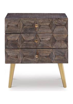 Mocha Brown 3 Drawer Cabinet P956