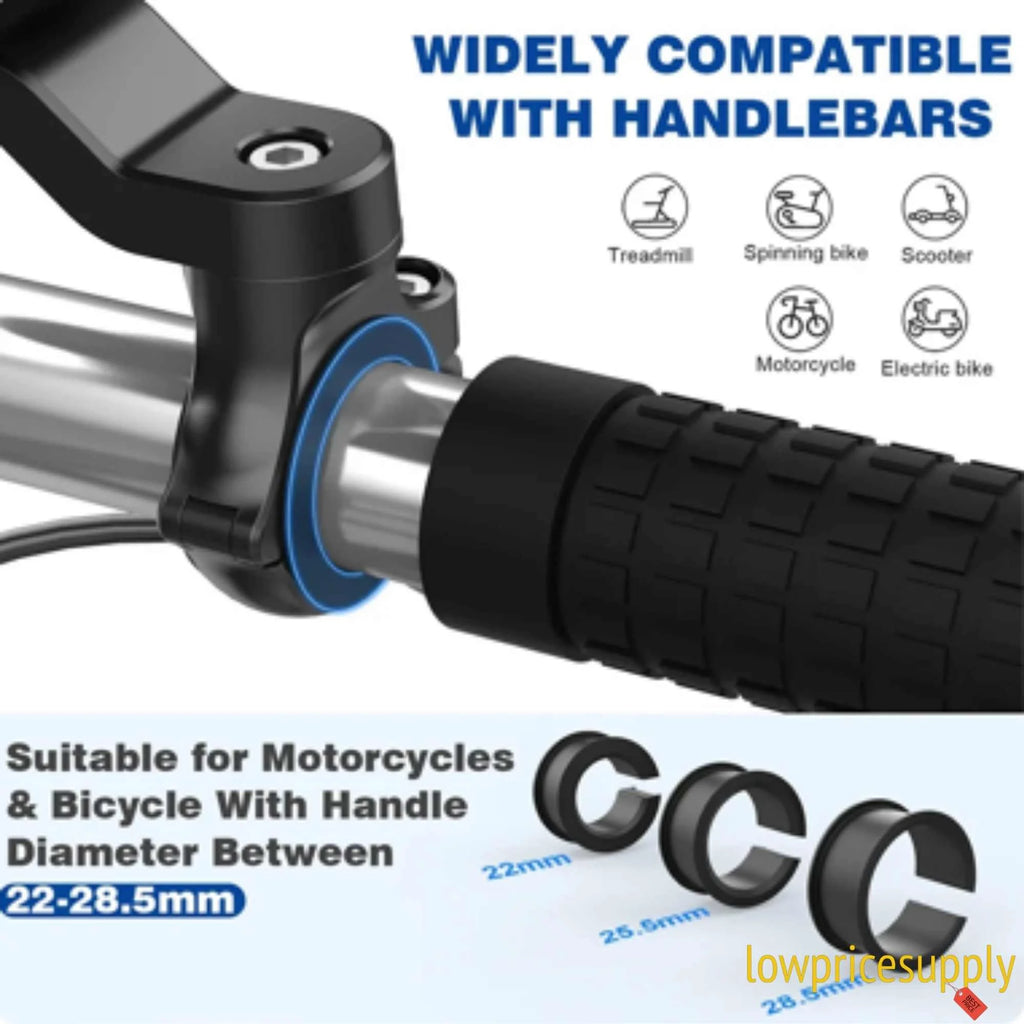 Motorcycle Phone Holder with 15W Wireless Charging and USB-C, 5000mAh Power Bank, ABS Plastic S448