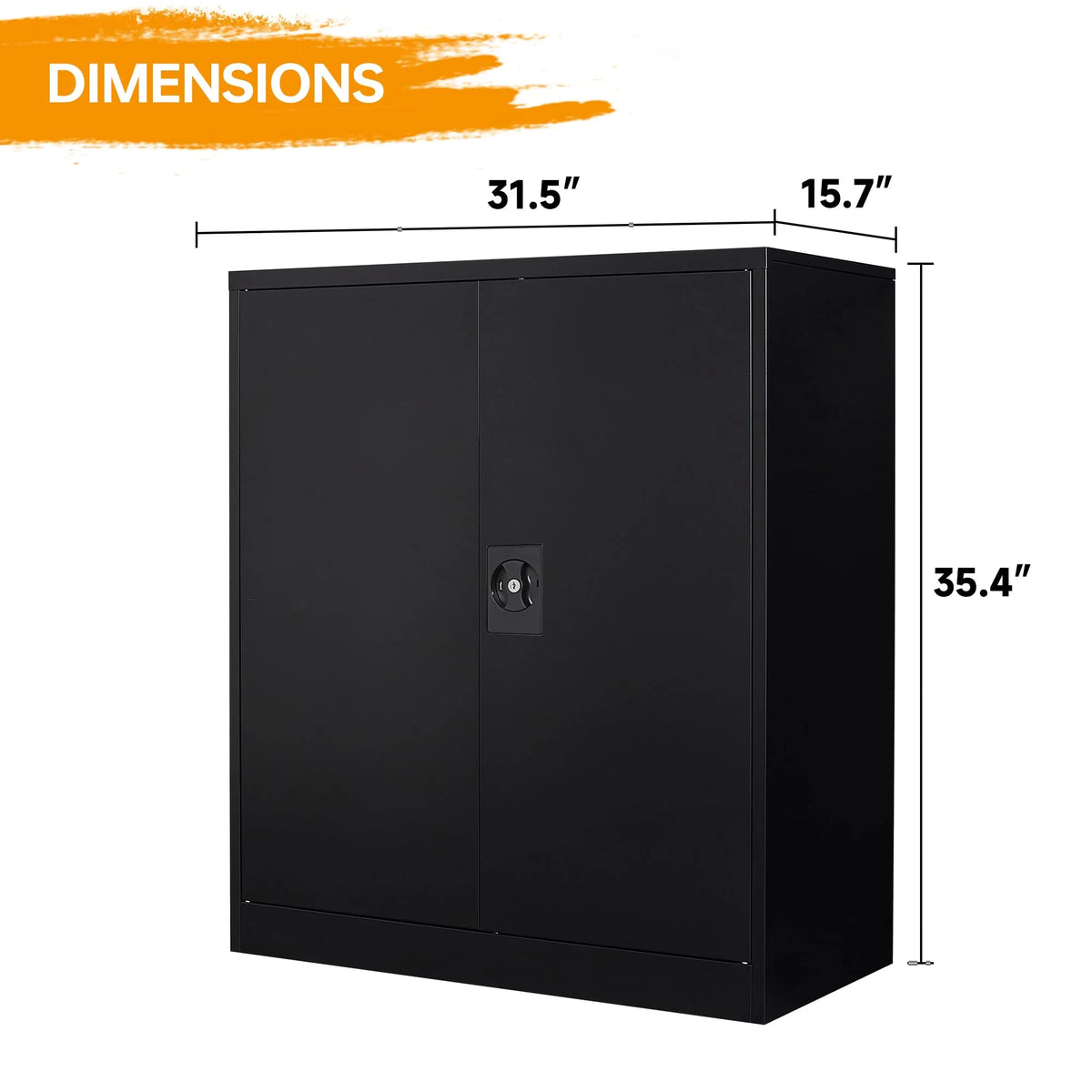 Metal Storage Cabinet with 2 Adjustable Shelves A650