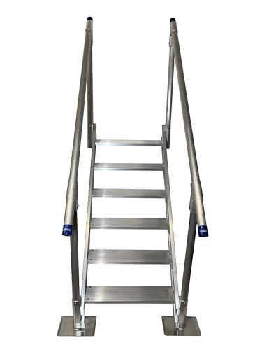 Aluminum Dock Stairs 2 Step with 1 Handrail B157