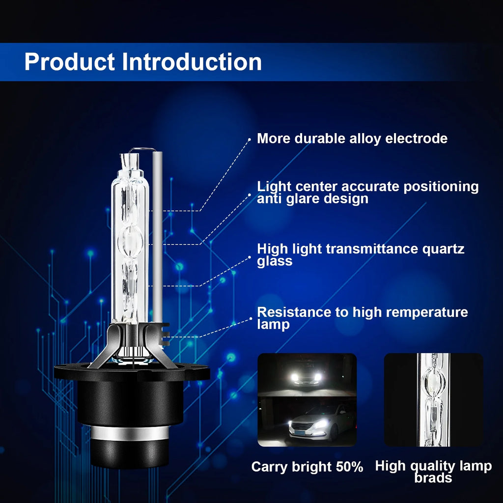 D4S Xenon HID Headlight Replacement Bulb Qty2 M46492