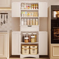White Kitchen Pantry Storage Cabinet R99615