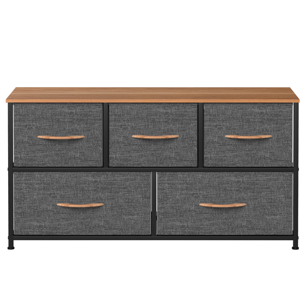 Dark Gray 5 Drawer Dresser O302332