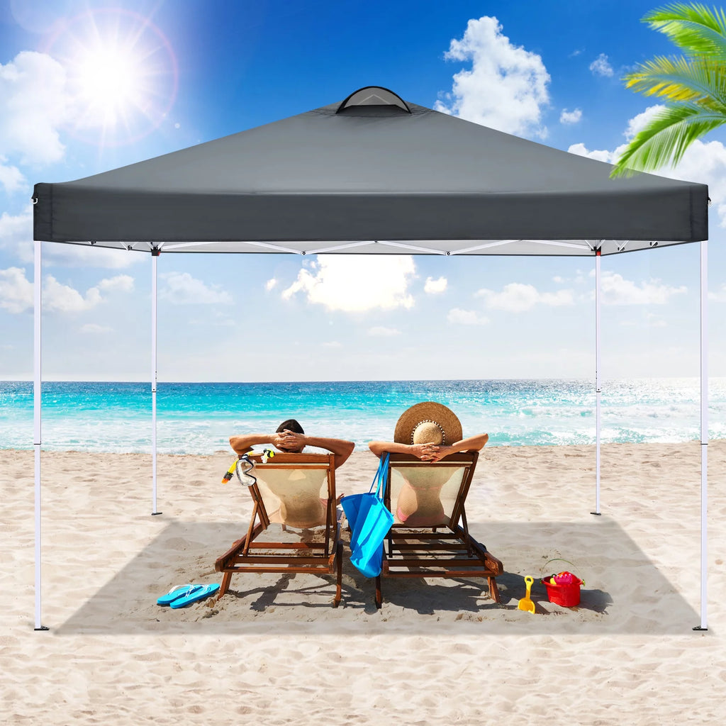 10'x10' Pop Up Canopy with Sidewalls and Sandbags A788