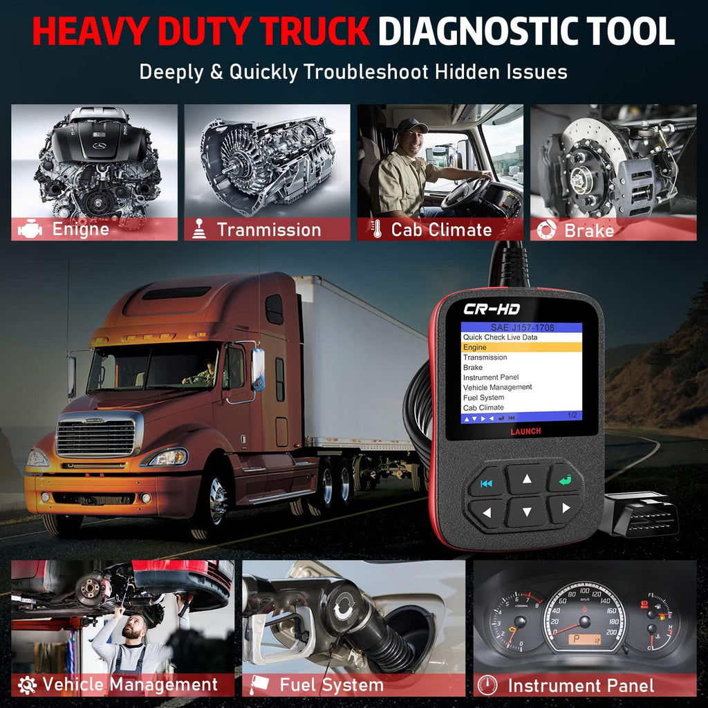Heavy Duty Truck OBDII Diagnostic Scan Tool X684979