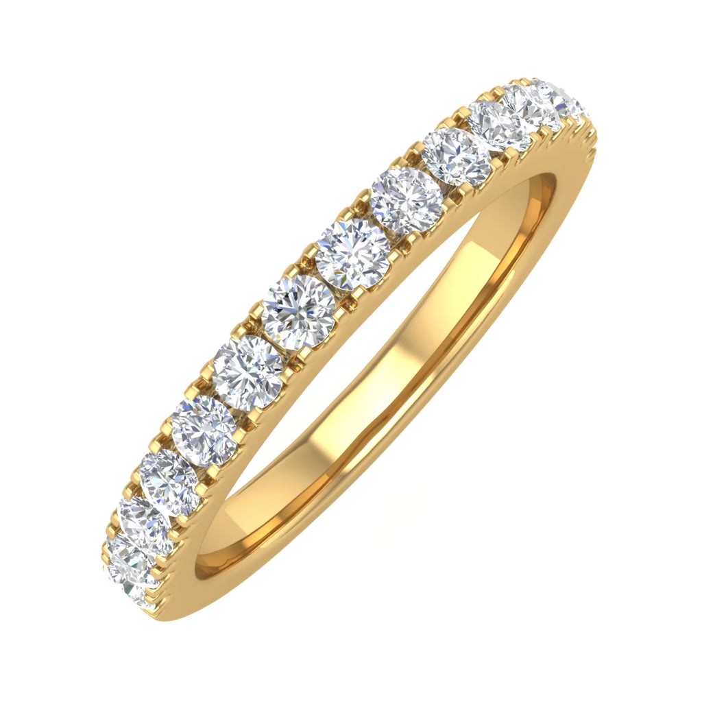 14K Yellow Gold Diamond Wedding Band Ring U98952