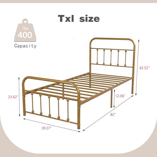 Black Full Size Metal Platform Bed Frame with Headboard Under Bed Storage Y126632