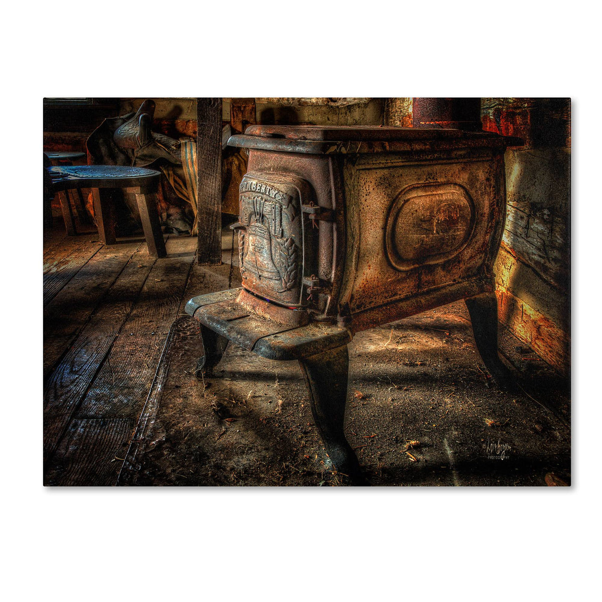 Liberty Wood Stove Canvas Art U62217