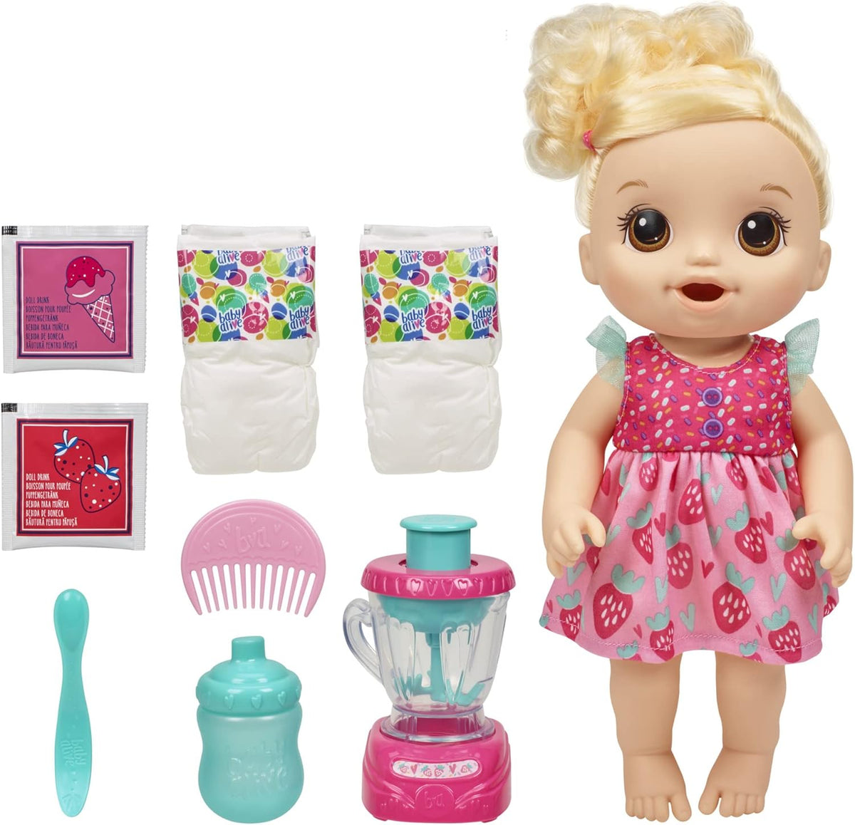 Baby Doll with Toy Blender, Blonde Hair A30689