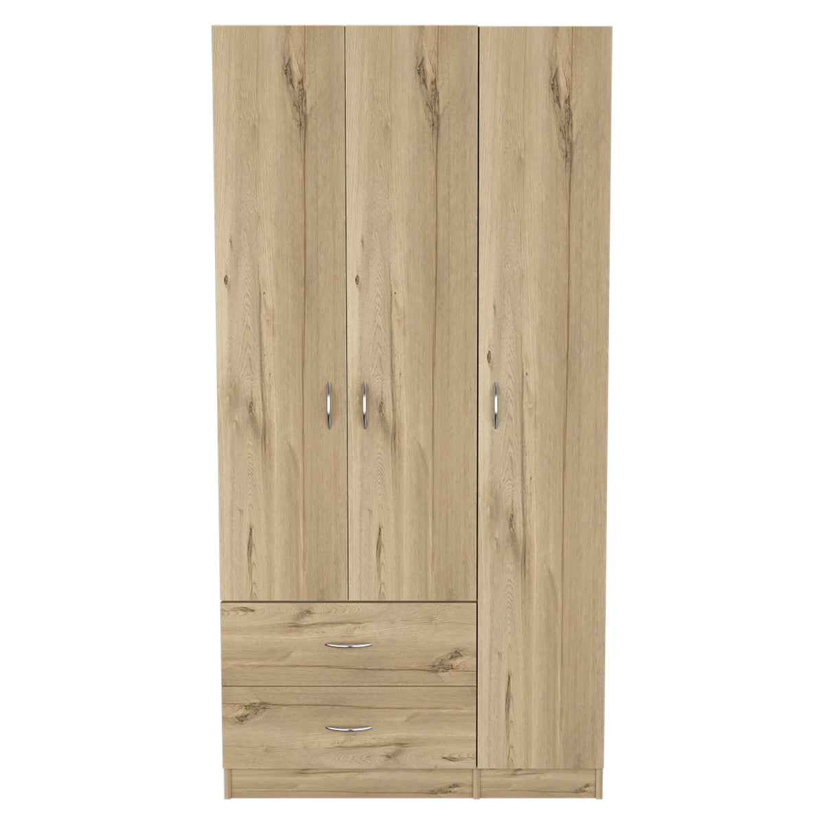 Beige 3 Door Manufactured Wood Armoire H2726