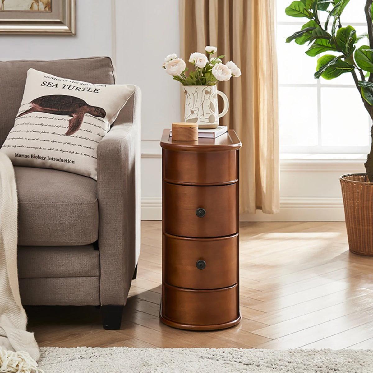 2-Drawer Wood End Table O259174