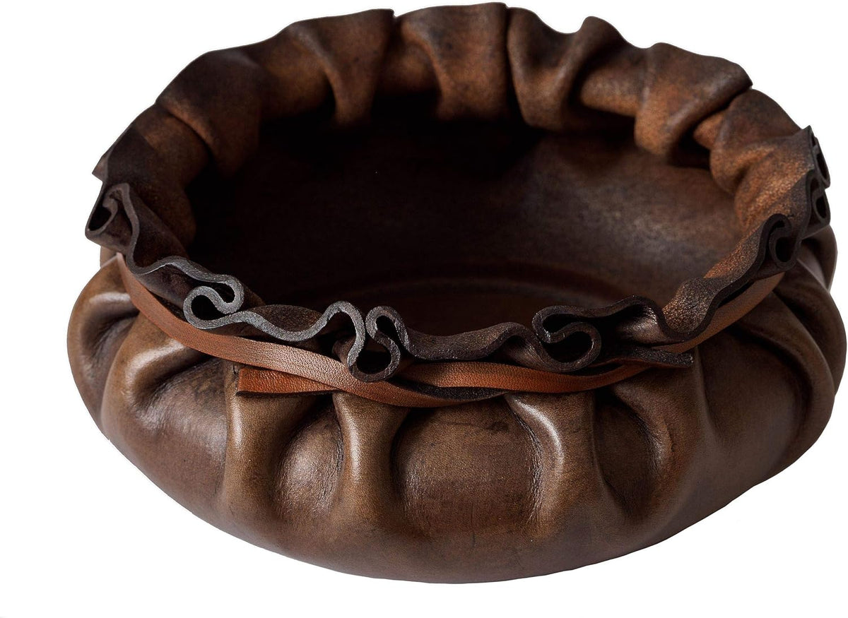 Leather Catchall Tray, Full Grain Vegetable Tanned Leather, Dark Brown K66883