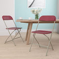 Set of 2 White Plastic Folding Chairs B2657