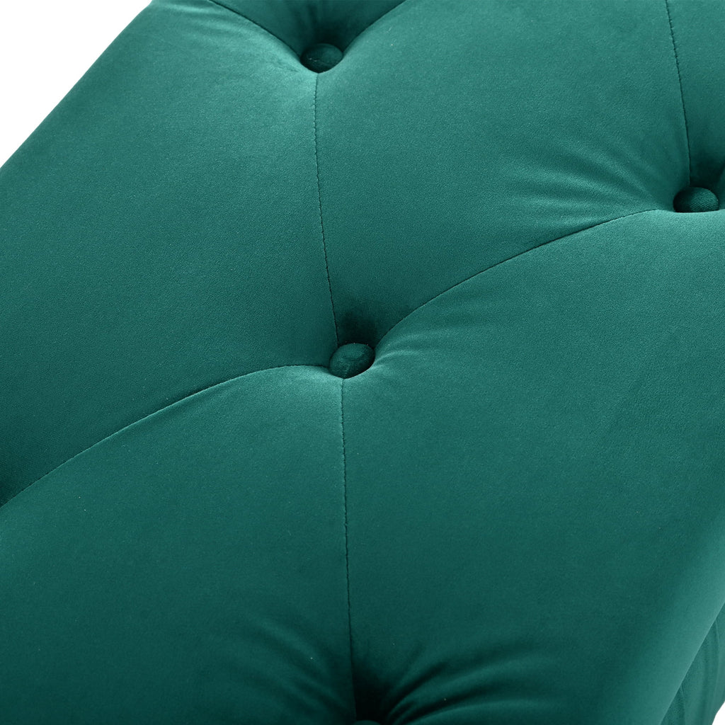 Green Storage Bench Ottoman K274692