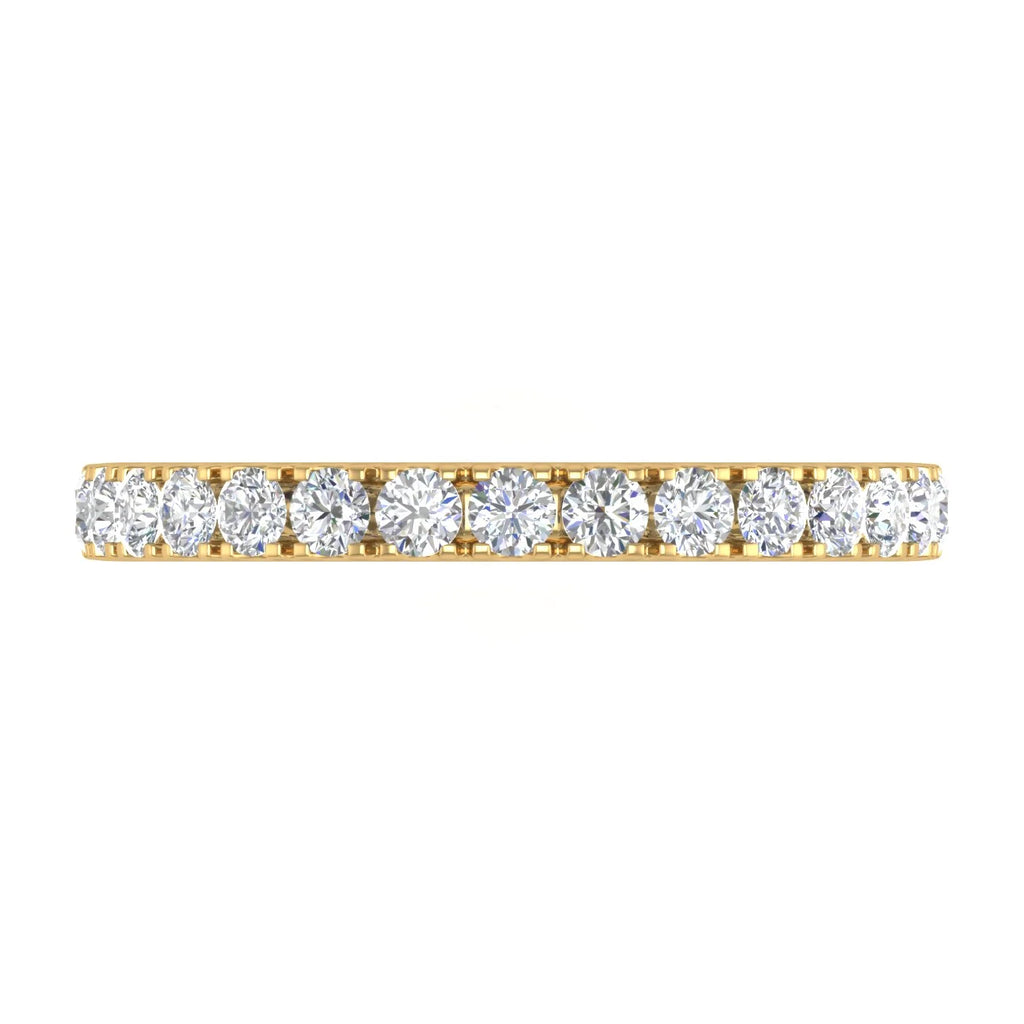 14K Yellow Gold Diamond Wedding Band Ring U98952