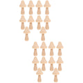 20 Pcs Wooden Mushroom Peg Dolls Set J24226