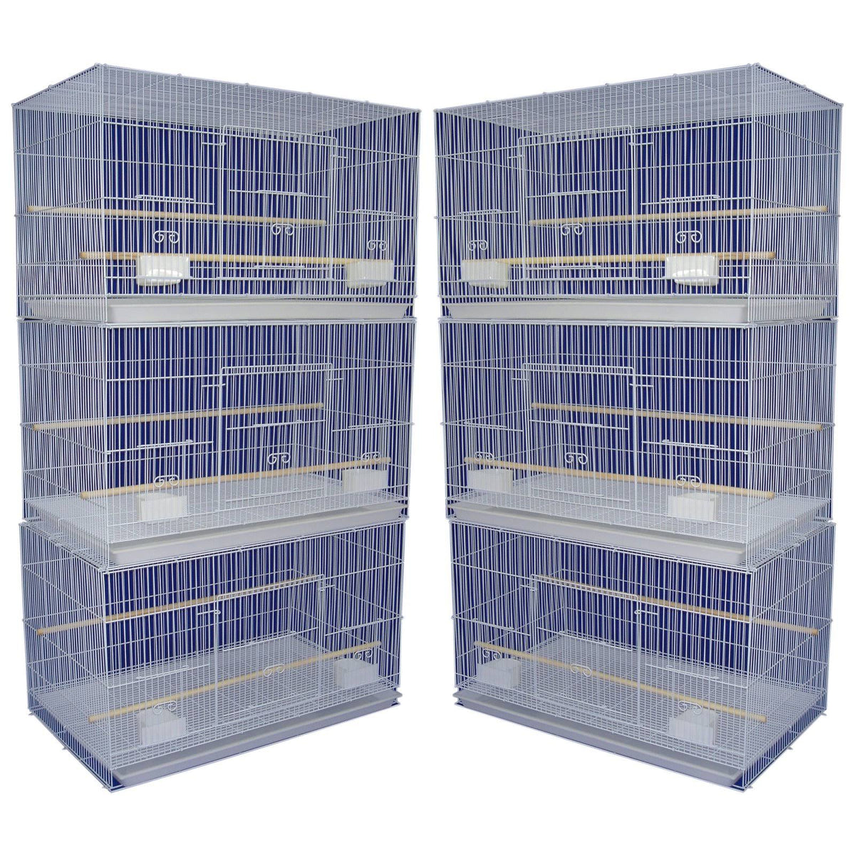 Lot of 6 Small Breeding Cages White R39135
