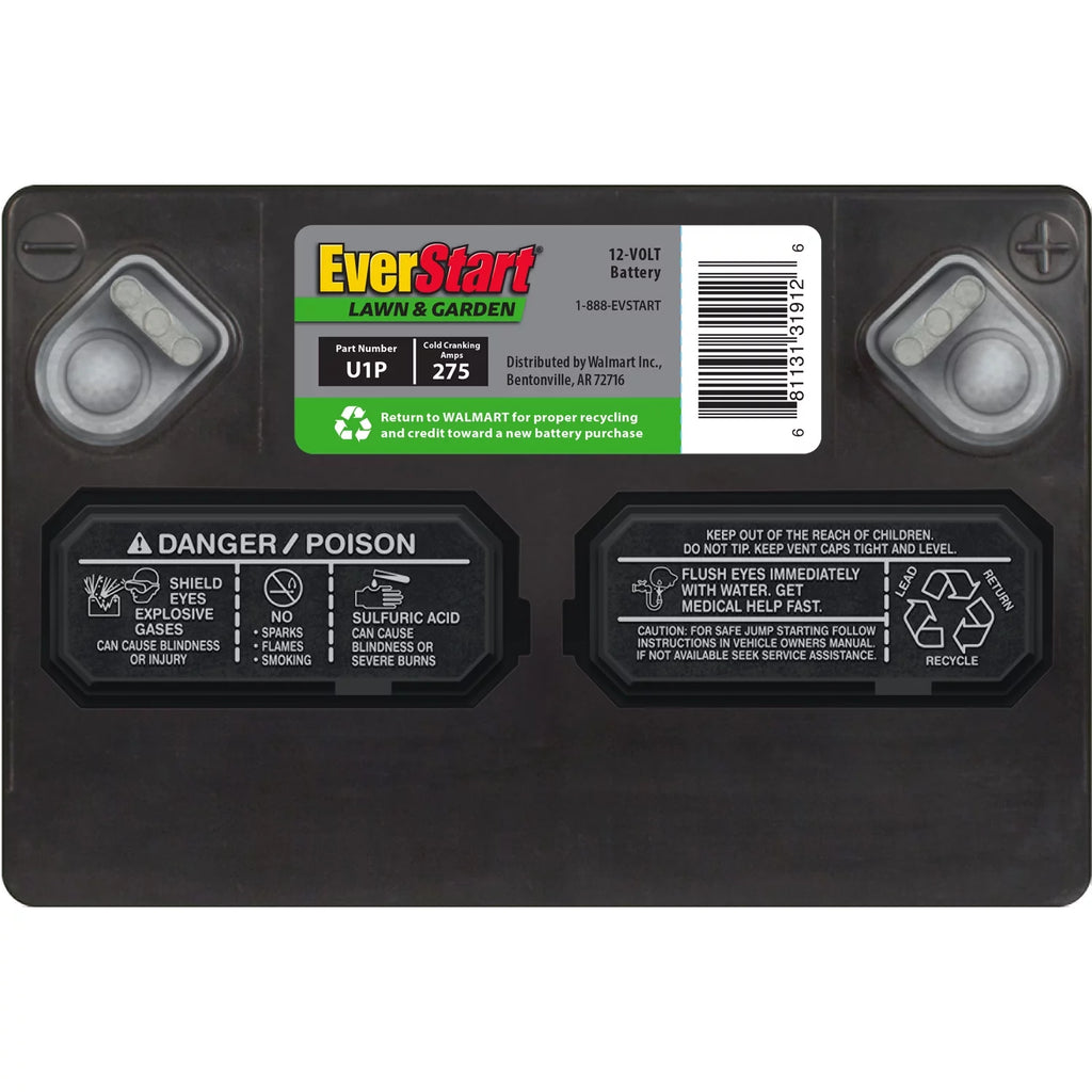 Lawn and Garden Lead Acid Battery, Group Size U1P 12 Volt, 275 CCA T1331