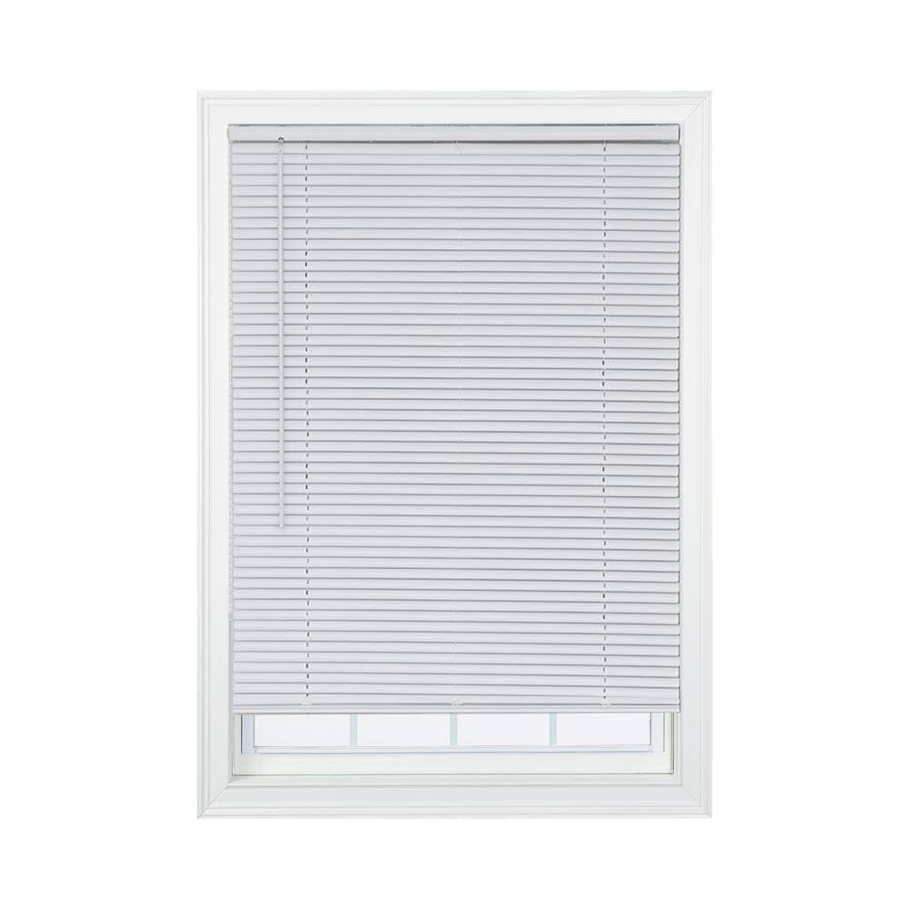 White Cordless Room Darkening Vinyl Mini Blind 59 in. W x 64 in. L N685