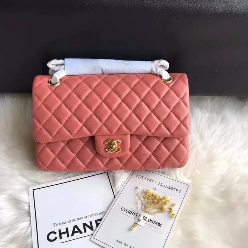 Lambskin Leather Flap Bag E569