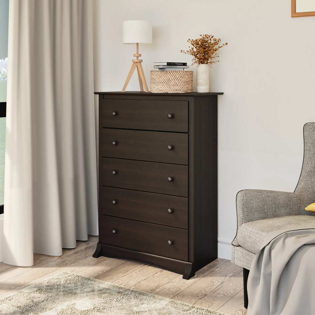 5 Drawer Espresso Chest W779