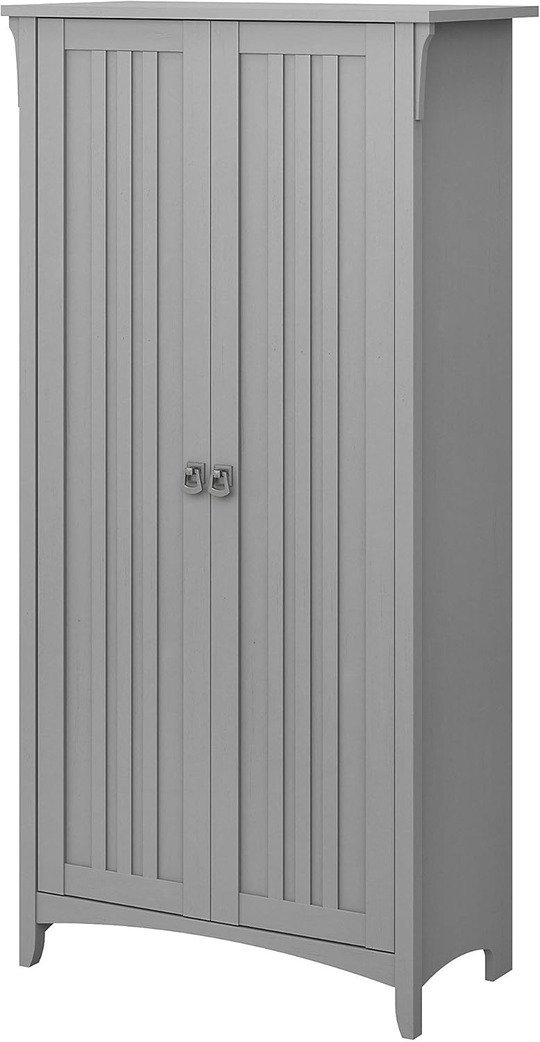 Cape Cod Gray Kitchen Pantry Cabinet with Doors T457760