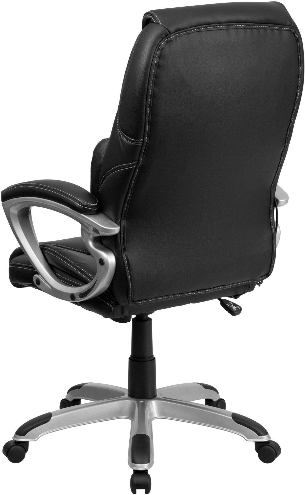 High Back Ergonomic Massaging Swivel Office Chair Black/Silver E741815