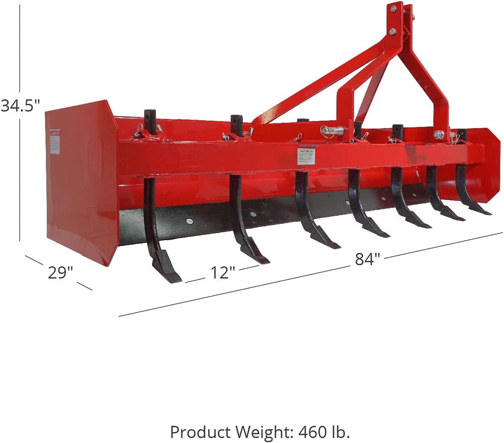 Box Blade Tractor Attachment with Scarifier Shank H912252