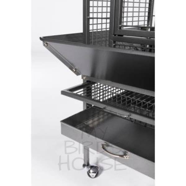 Small Pewter Bird Cage W2056