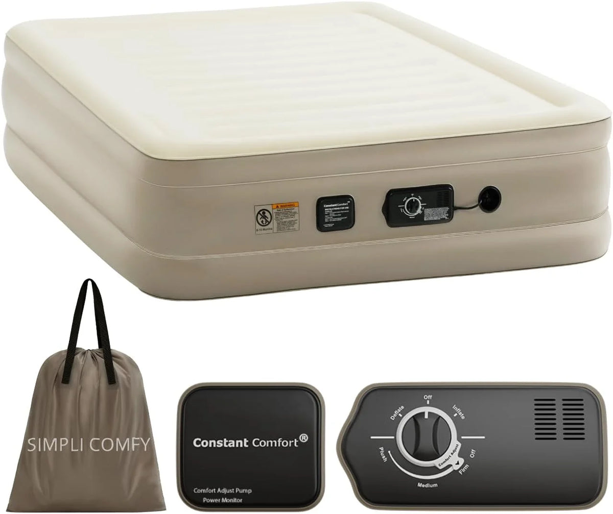 Inflatable Queen Air Mattress with Built in Dual Pump Q33053