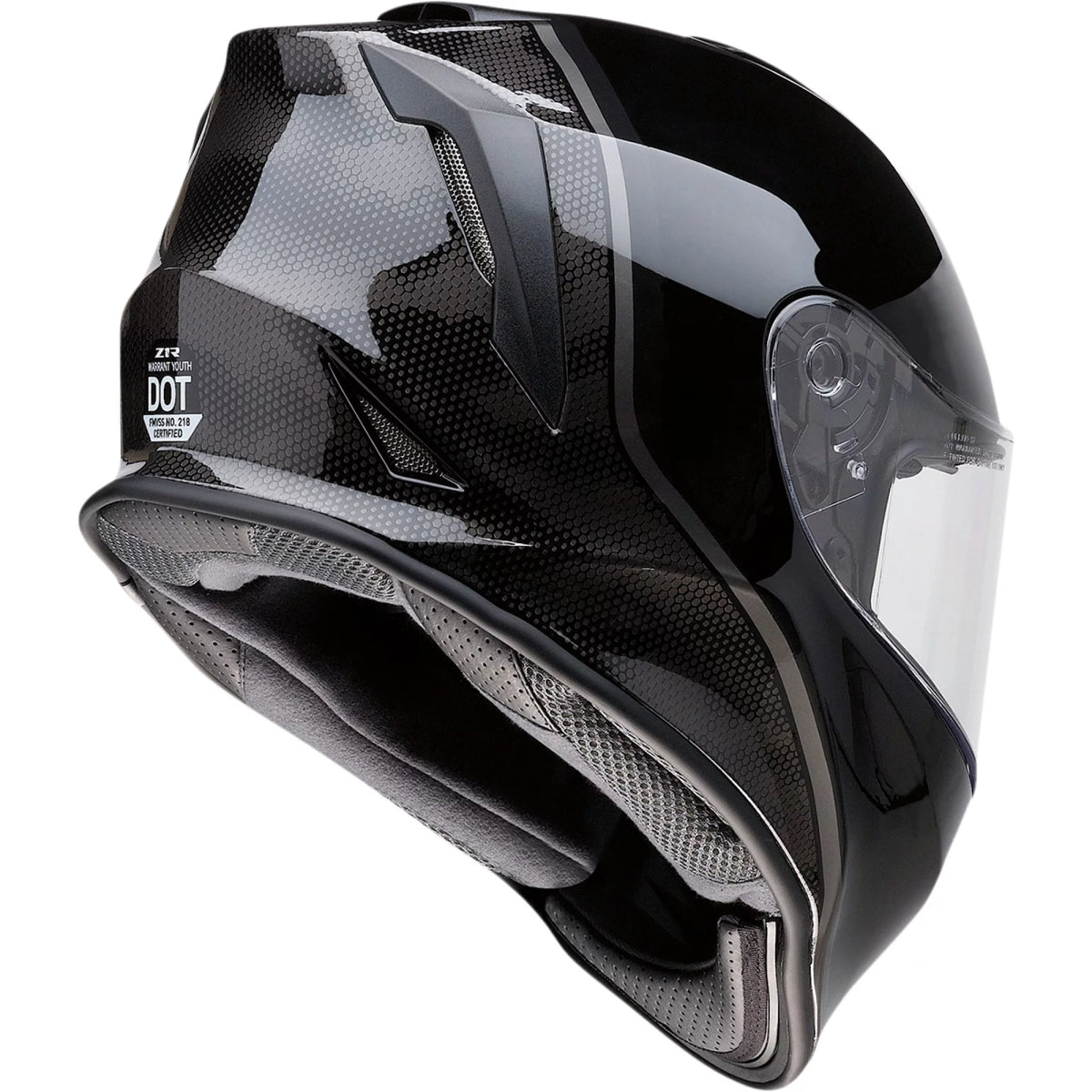 Youth Motorcycle Helmet Black MD R172091