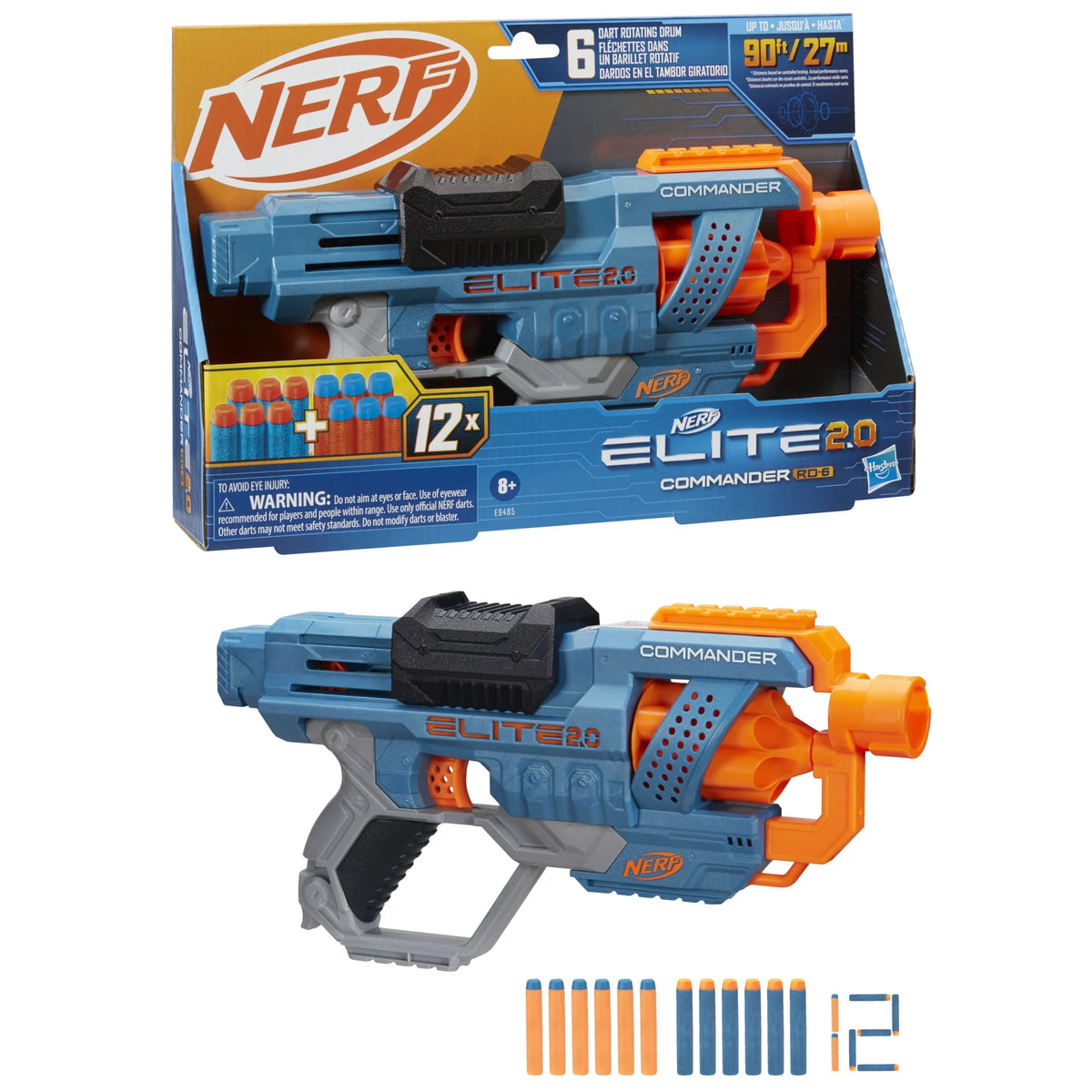 Nerf Blaster with 12 Darts and 6-Dart Rotating Drum Q153422