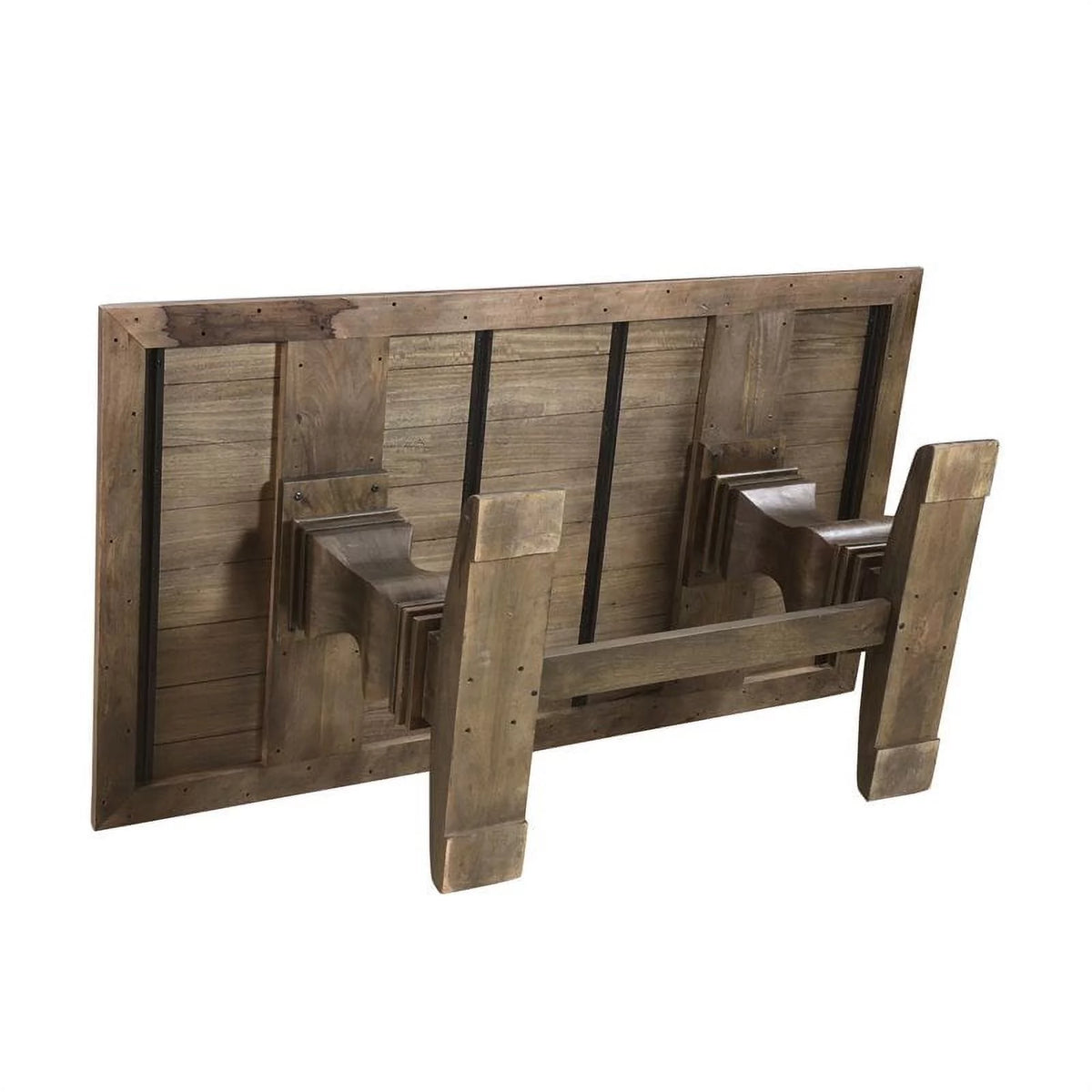 Solid Wood Double Pedestal Dining Table in Dark Brown Z5109