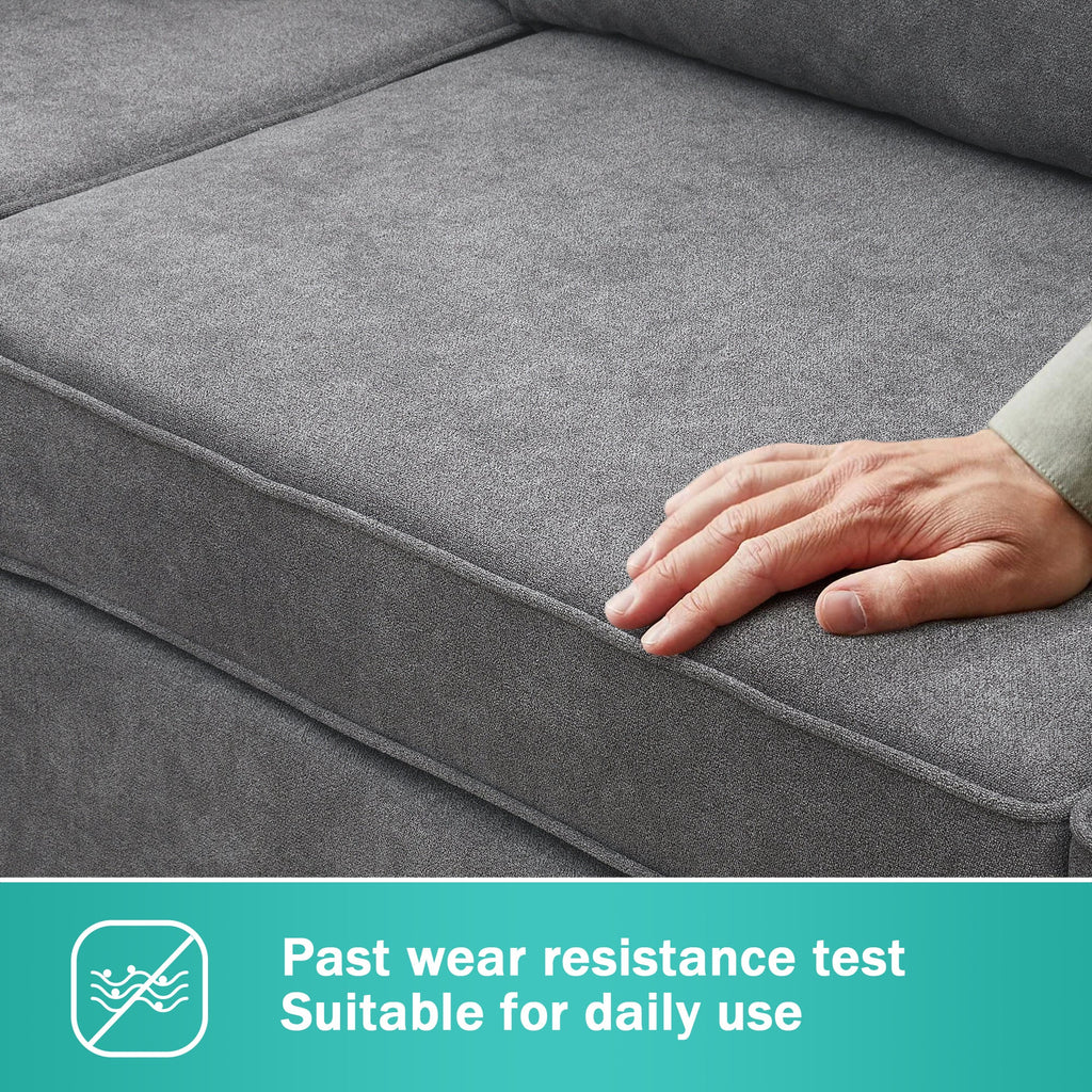 Gray Upholstered Sectional Sofa U3258